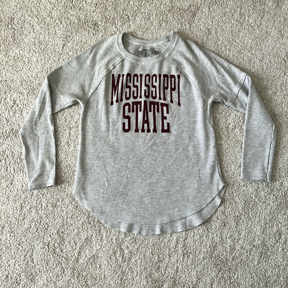 Mississippi State waffle knit long sleeve